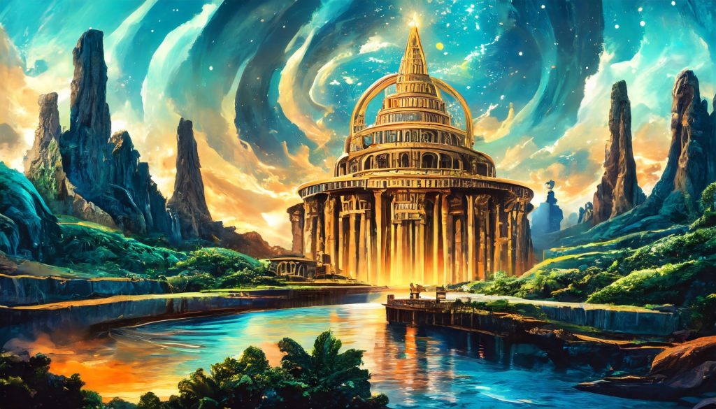 New Atlantis City Temple Spirituality Planet Earth