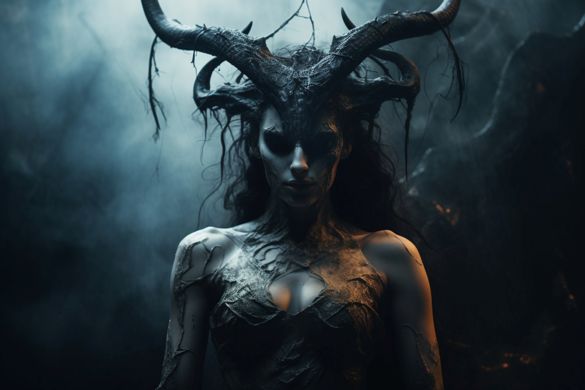 Dark Witch Woman Baphomet